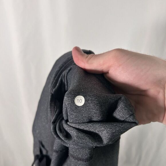 Lululemon Pants Women's 10 Grey Pull On Drawstring Pockets Wide Leg - Picture 8 of 8